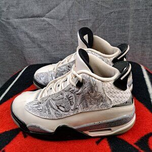 %Size 6.5 Nike Air Jordan Dub Zero White Cement Gray Shoes Youth AJ19